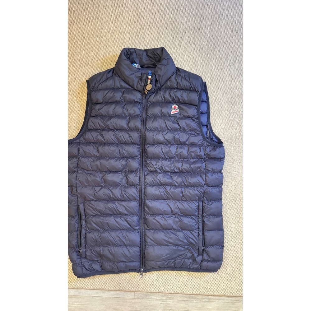 Invicta Mens Navy Blue Quilted Puffer Vest Full Zip Sleeveless Jacket